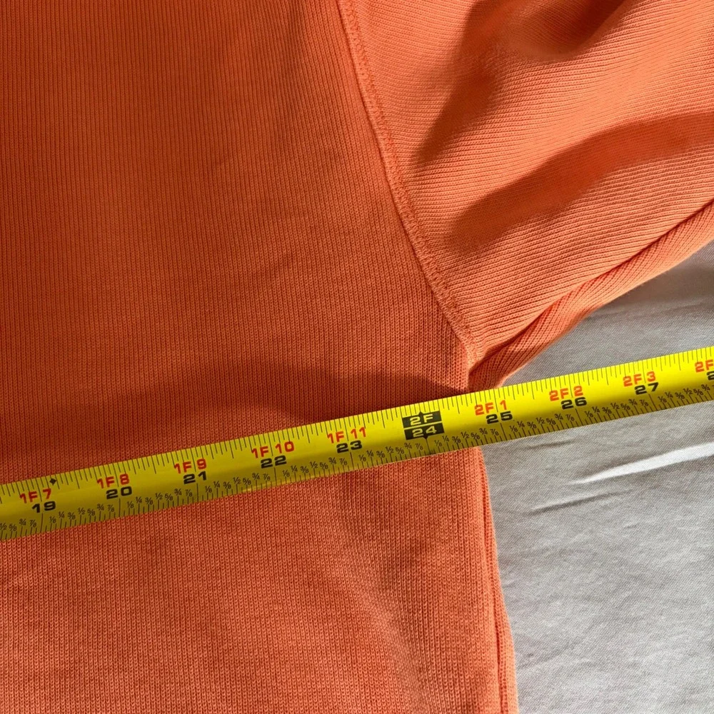 Tommy Bahama Relax Mens‎ Orange 1/4 Zip Pullover Cotton Sweatshirt 73-TR241 L